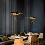 Modern Gold Moon Brass Aviary Constellation LED Chandelier with Metal Shards