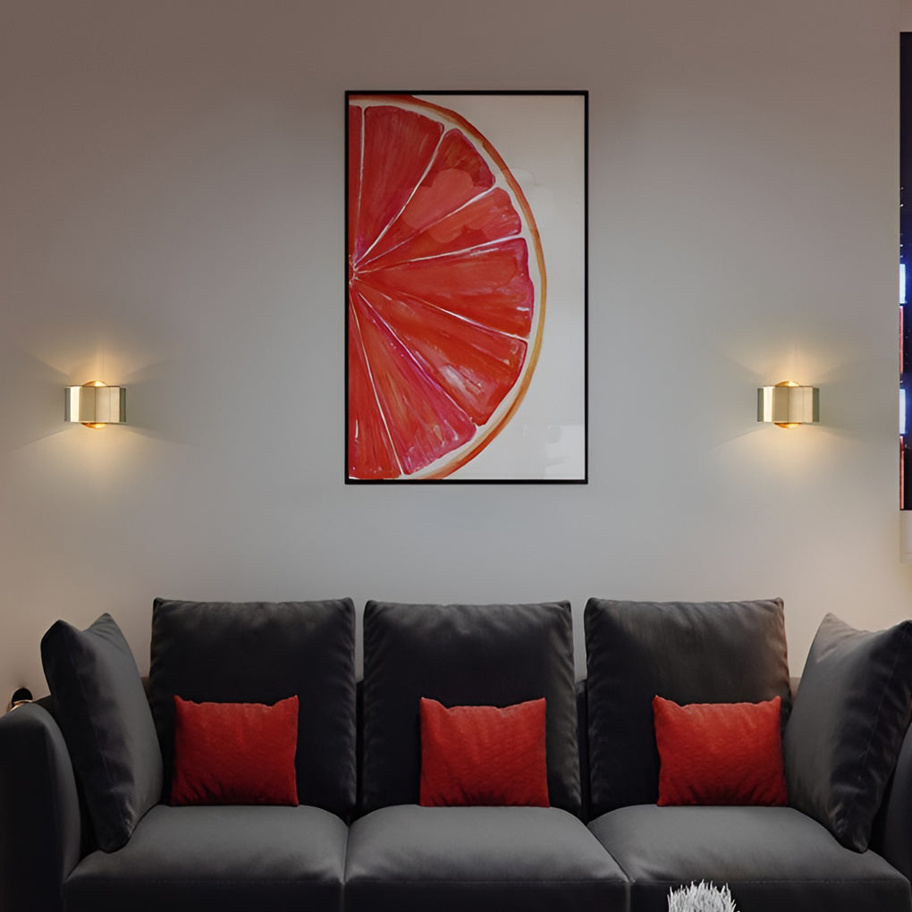 Modern Gold Nordic Circular Wall Sconce Up and Down Indoor Lighting Fixture for Living Room
