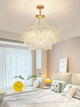 Modern Gold Pearl Glass Chandelier Luxury Globe Pendant Ceiling Light