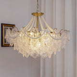 Modern Gold Pearl Glass Chandelier Luxury Globe Pendant Ceiling Light