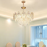 Modern Gold Pearl Glass Chandelier Luxury Globe Pendant Ceiling Light