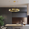 Modern Gold Ring LED Pendant Light for Dining Room and Kitchen Island