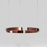Modern Gold Ring LED Pendant Light for Dining Room and Kitchen Island