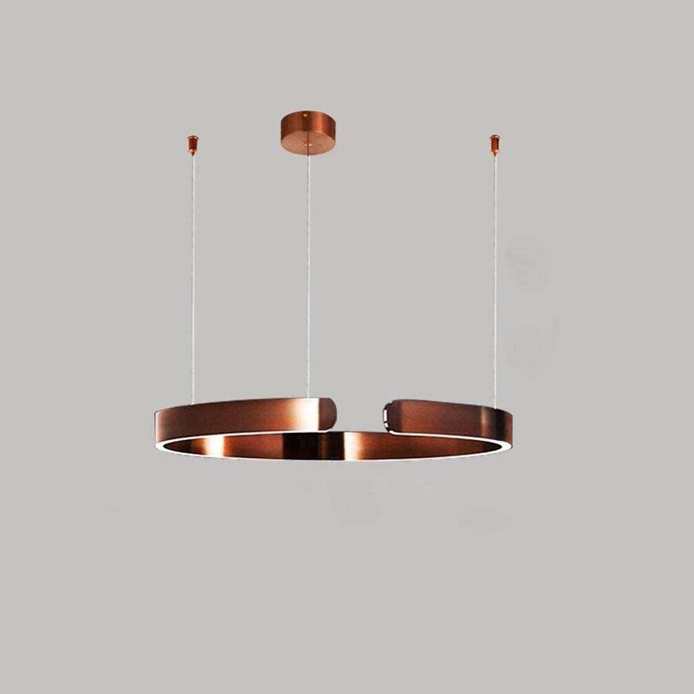 Modern Gold Ring LED Pendant Light for Dining Room and Kitchen Island