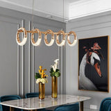 Modern Gold Ring LED Pendant Light for Kitchen Dining Room Nordic Style Ceiling Fixture