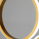 Modern Gold Round Ring LED Chandelier for Spiral Staircase and High Ceilings