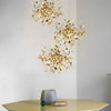Modern Gold Spherical Stainless Steel Firework Chandelier Nordic Dandelion Pendant Light