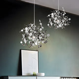 Modern Gold Spherical Stainless Steel Firework Chandelier Nordic Dandelion Pendant Light
