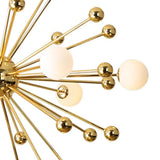 Modern Gold Sputnik Chandelier 18 Light Nordic Glass Globe Pendant for Living Room