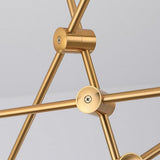 Modern Gold Sputnik Chandelier with 6 Glass Globe Lights Geometrical Pendant Lighting Fixture