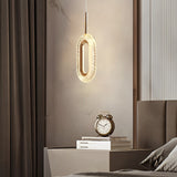 Modern Gold Water Drop LED Pendant Light with Circle Design and Three Step Dimming Feature