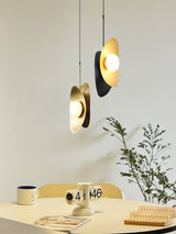 Modern Golden Petal Pendant Light with White Glass Globe Shade for Elegant Home Decor