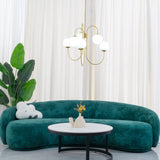 Modern Gooseneck Glass Globe Chandelier Mid Century Industrial Ceiling Light Fixture
