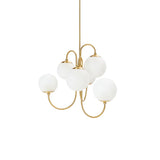 Modern Gooseneck Glass Globe Chandelier Mid Century Industrial Ceiling Light Fixture