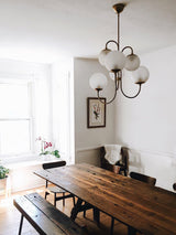 Modern Gooseneck Glass Globe Chandelier Mid Century Industrial Ceiling Light Fixture