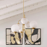 Modern Gooseneck Glass Globe Chandelier Mid Century Industrial Ceiling Light Fixture