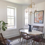 Modern Gooseneck Glass Globe Chandelier Mid Century Industrial Ceiling Light Fixture