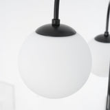 Modern Gooseneck Glass Globe Chandelier Mid Century Industrial Ceiling Light Fixture