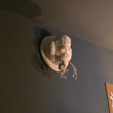 Modern Gorilla Head Wall Sconce Resin Animal Sculpture Three Light Fixture for Indoor Use