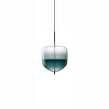 Modern Gradient Blue Glass Mini Pendant Light for Living Room Kitchen and Dining