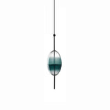 Modern Gradient Blue Glass Mini Pendant Light for Living Room Kitchen and Dining