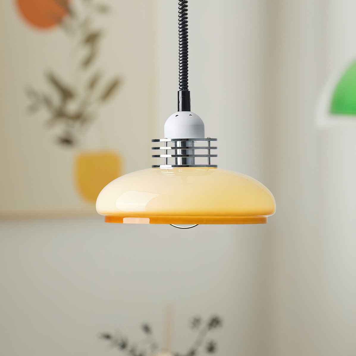 Modern Gradient Glass Droplight Pendant Lamp for Contemporary Interior Home Lighting