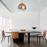 Modern Gradient Glass Globe Pendant Light Industrial Ball Hanging Fixture for Kitchen Island