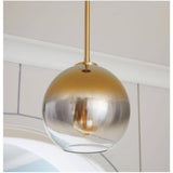 Modern Gradient Glass Globe Pendant Light Industrial Ball Hanging Fixture for Kitchen Island