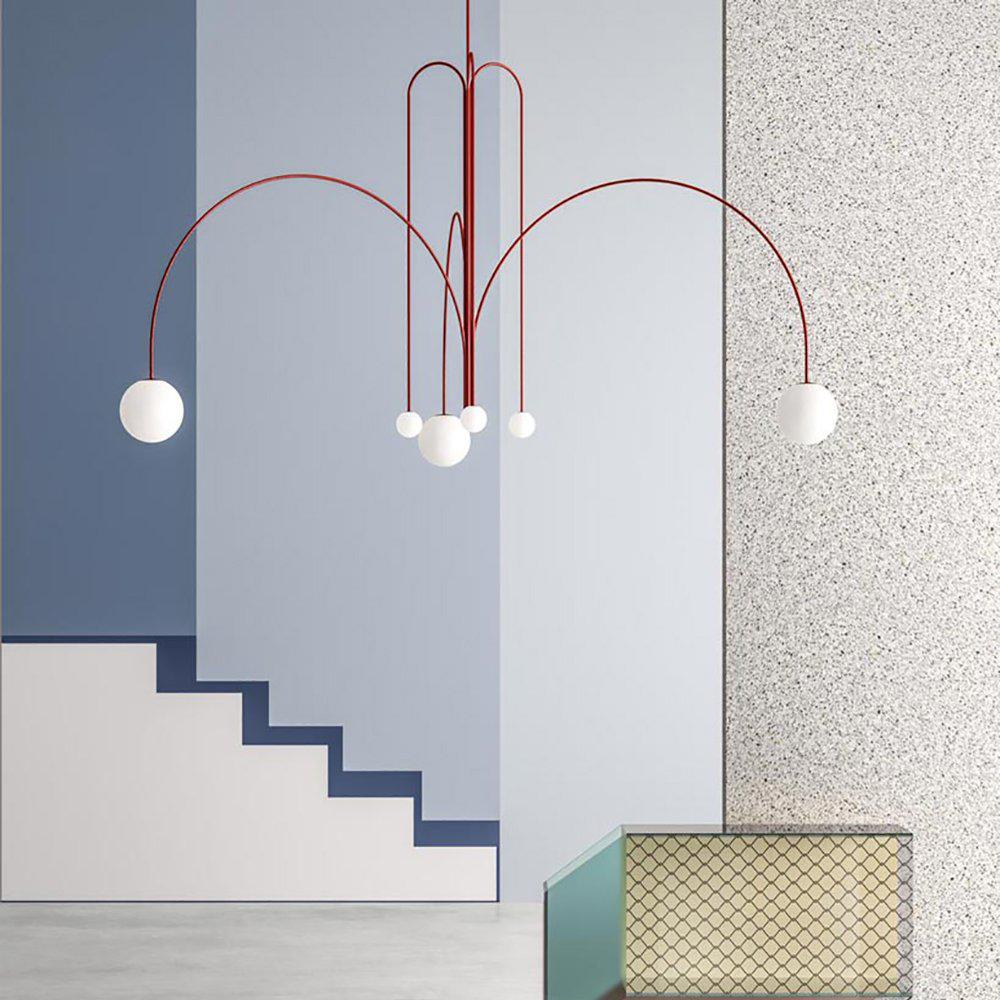 Modern Gran Finale Glass Globe Chandelier Multi Head Suspension Lighting