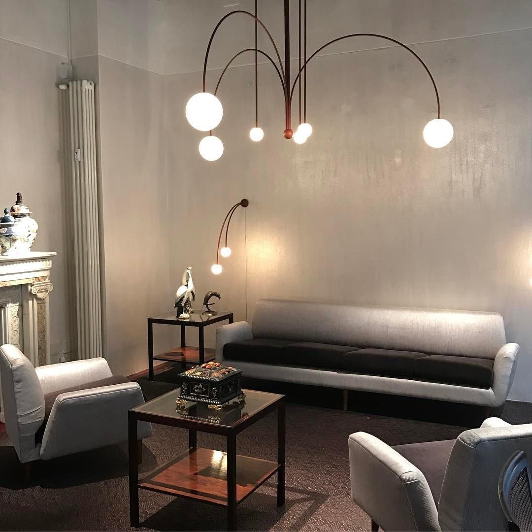 Modern Gran Finale Glass Globe Chandelier Multi Head Suspension Lighting
