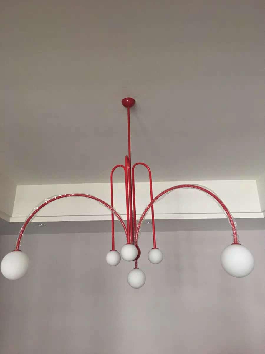 Modern Gran Finale Glass Globe Chandelier Multi Head Suspension Lighting