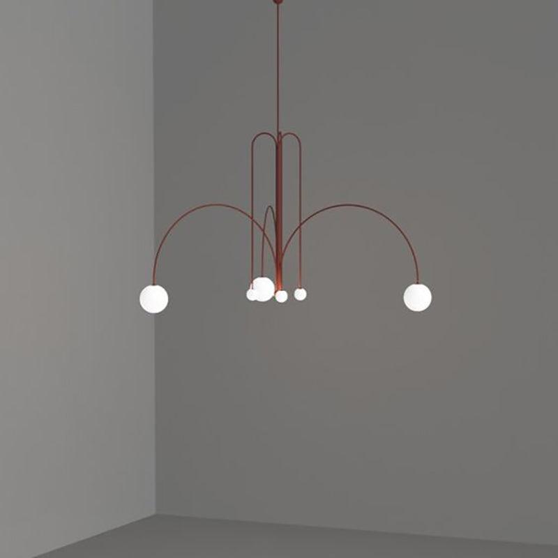 Modern Gran Finale Glass Globe Chandelier Multi Head Suspension Lighting