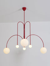 Modern Gran Finale Glass Globe Chandelier Multi Head Suspension Lighting