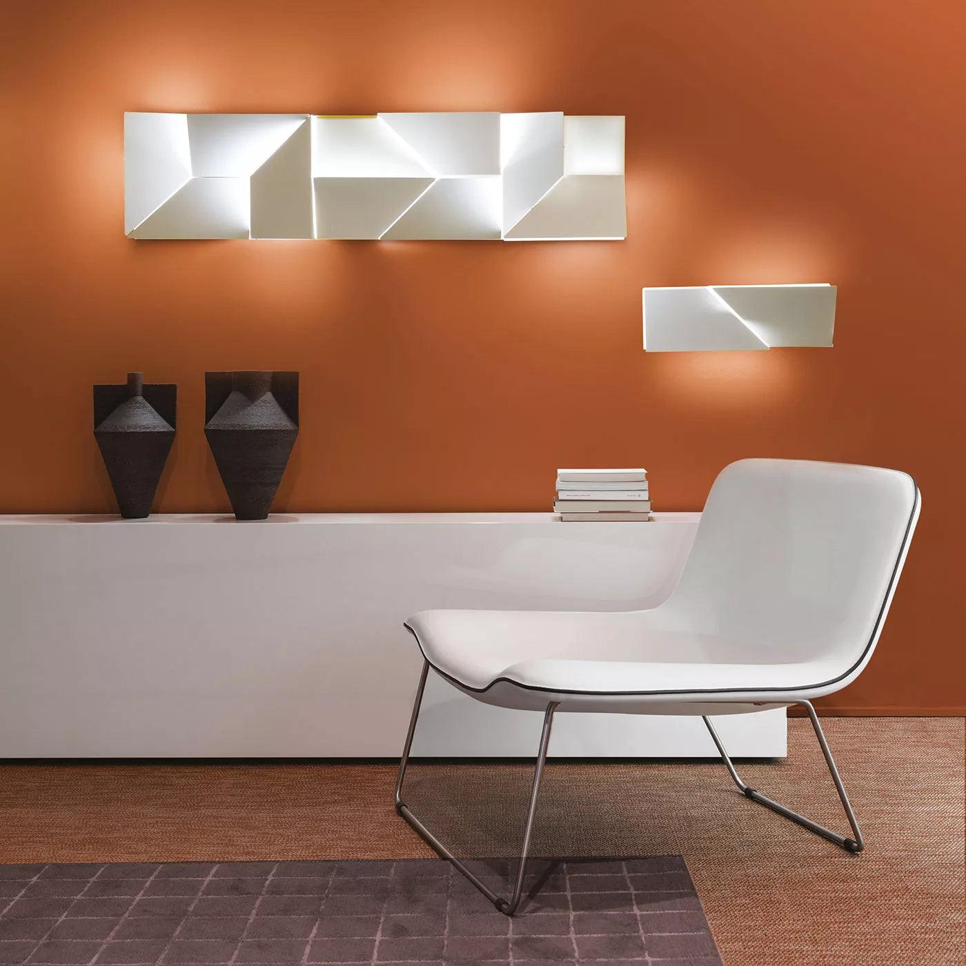 Modern Grand Shadow LED Wall Sconce Aluminum Diffused Indoor Light Matte White