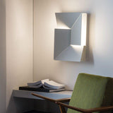 Modern Grand Shadow LED Wall Sconce Aluminum Diffused Indoor Light Matte White