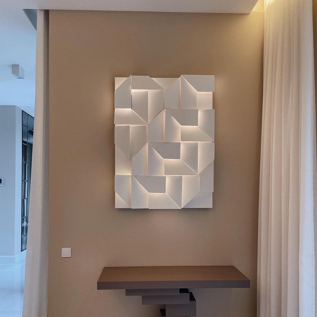 Modern Grand Shadow LED Wall Sconce Aluminum Diffused Indoor Light Matte White
