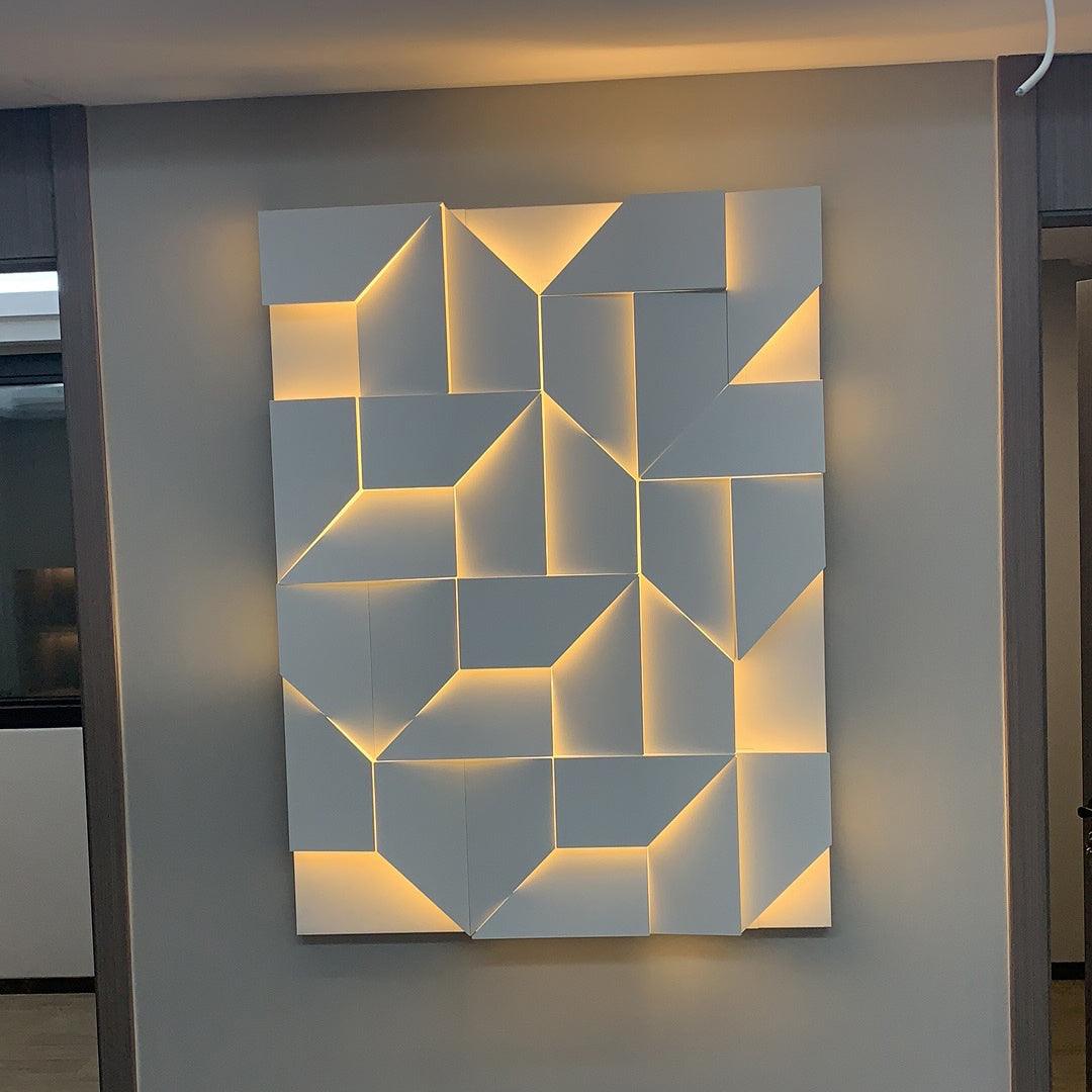 Modern Grand Shadow LED Wall Sconce Aluminum Diffused Indoor Light Matte White