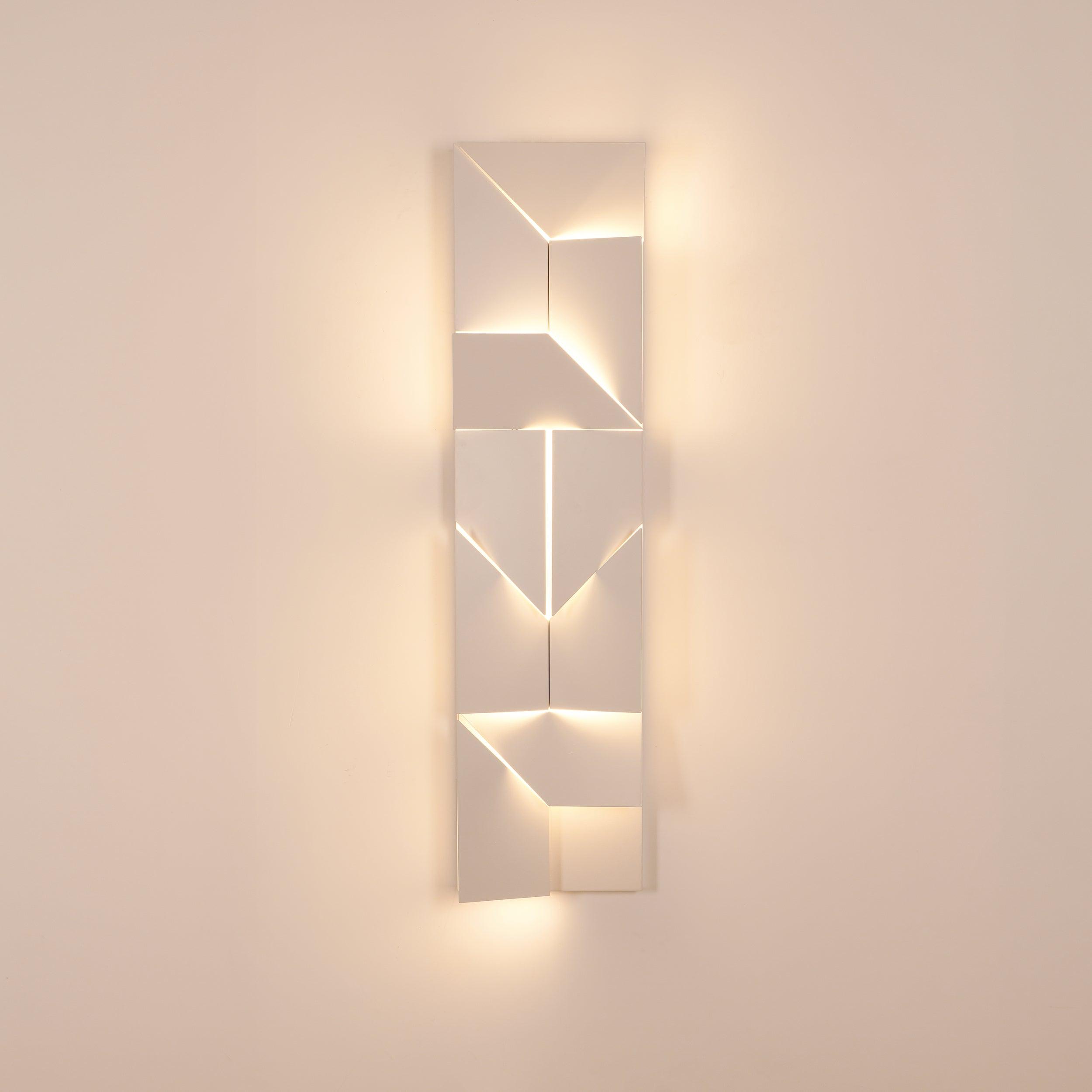 Modern Grand Shadow LED Wall Sconce Aluminum Diffused Indoor Light Matte White