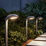 Modern Grass Inspired Outdoor Pathway Light Black Aluminum LED Garden Landscape Lighting