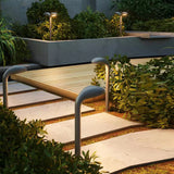 Modern Grass Inspired Outdoor Pathway Light Black Aluminum LED Garden Landscape Lighting