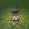 Modern Gray Aluminum LED Outdoor Post Light Waterproof Stool Shaped Landscape Lantern