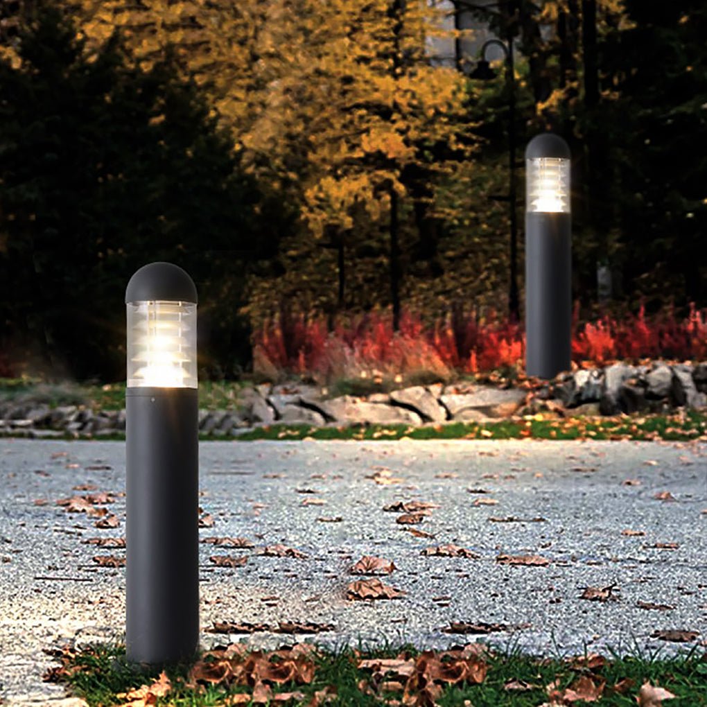 Modern Gray Aluminum Outdoor Landscape Path Lamp Waterproof Villa Garden Decorative Light