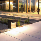 Modern Gray LED Outdoor Path Light Waterproof Landscape Garden Bollard Post Lamp for Yard