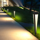 Modern Gray Solar LED Lawn Lamp Waterproof IP54 Garden Landscape Bollard Light