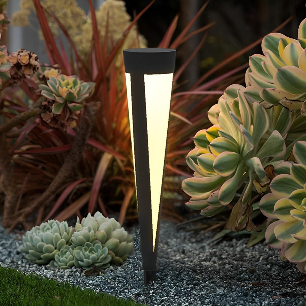 Modern Gray Solar LED Lawn Lamp Waterproof IP54 Garden Landscape Bollard Light