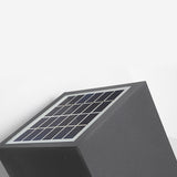 Modern Gray Solar Powered LED Outdoor Post Lights Waterproof Landscape Pathway Lighting for Gardens