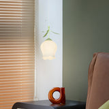 Modern Green Bell Orchid Flower Pendant Light Nordic Glass Hanging Lamp for Bedroom Bedside Lighting