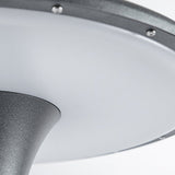 Modern Grey LED Outdoor Pole Light Waterproof Round Garden Landscape Post Lantern 60W