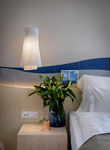 modern-grey-stainless-steel-pleated-mesh-pendant-light-with-integrated-led