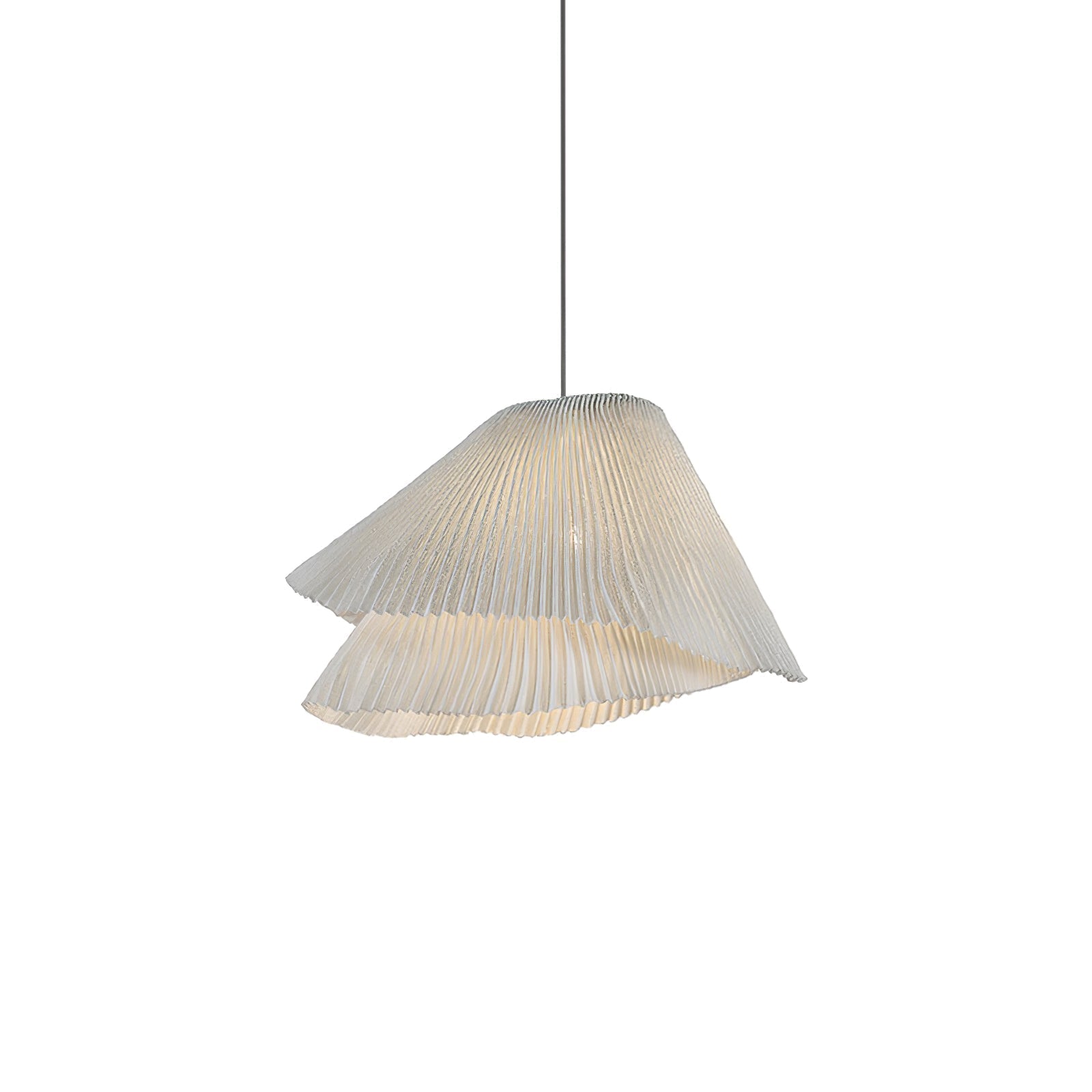 modern-grey-stainless-steel-pleated-mesh-pendant-light-with-integrated-led